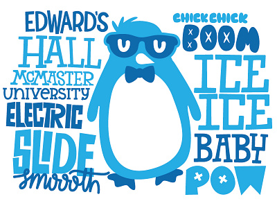 Penguin Poster WIP mcmaster penguin poster rough