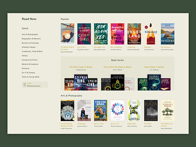 Book Now board book color design green interface list screen shop style ui ux web webdesign