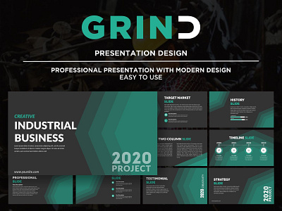 Grind Industrial Powerpoint Template business business agency business and finance creative googleslides keynote template modern powerpoint presentation powerpoint templates presentation layout