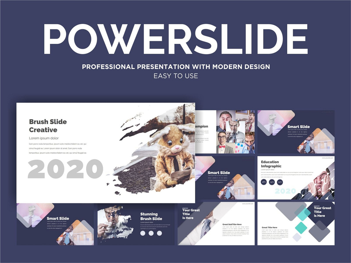 presentation template dribbble