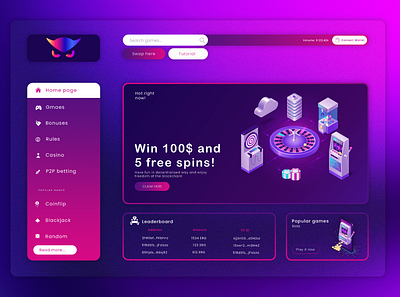 Night Owl Casino UI design branding graphic design logo ui