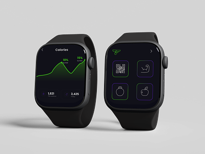 Gym smartwatch app 3d animation graphic design logo motion graphics ui