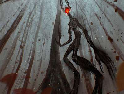 nightmare art creepy digital fantasy illustration monster nightmare procreate