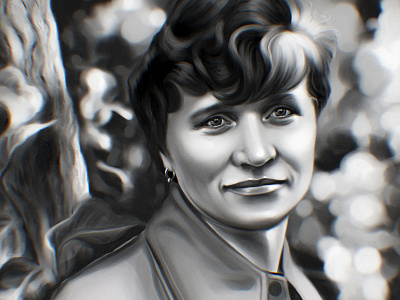 portrait of aunt art digital illustration portrait procreate woman