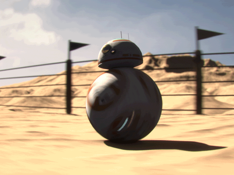 BB-8 3d after effects bb 8 cinema 4d gif loop photorealistic star wars