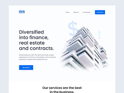 Finance - Real Estate - Business Website UI branding ui