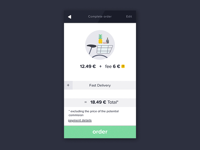 Grocery Delivery Commission Concept