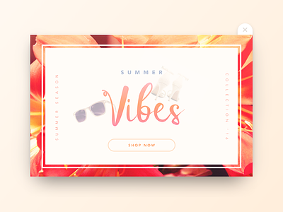 SUMMER VIBES - shop now popup #uidaily uidaily