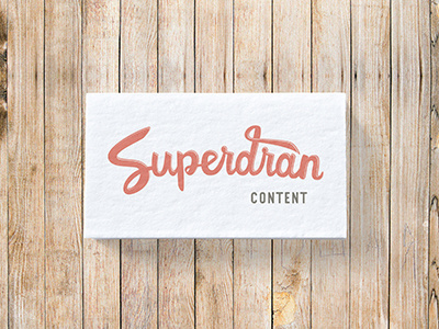 Logo Design for Superdran Content branding client work content hand lettered logo hand lettering logo design visual identity