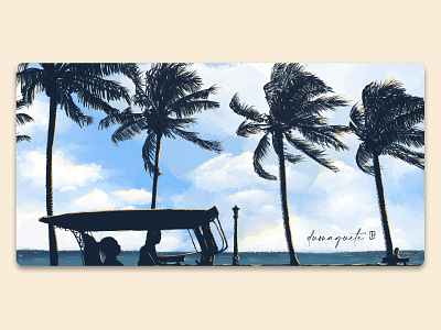 Dumaguete digital painting digitalart dumaguete illustration landscape philippines postcard postcard design postcards