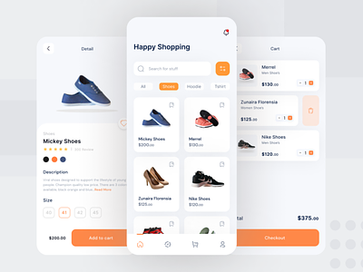 Shoes App Design Concept app design mobile shoes ui uiux ux