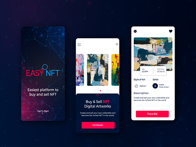 Easy NFT Mobile App UI/UX
