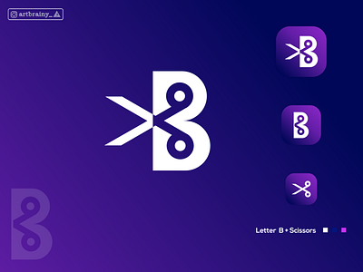 Letter B + Scissors
