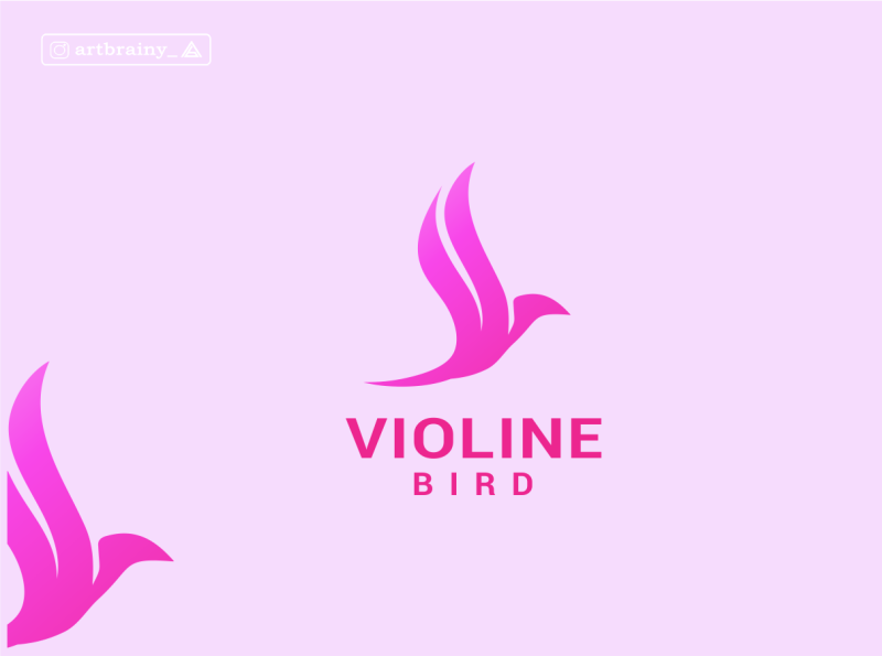 LOGO LETTER V AND BIRD by artbrainy_ on Dribbble