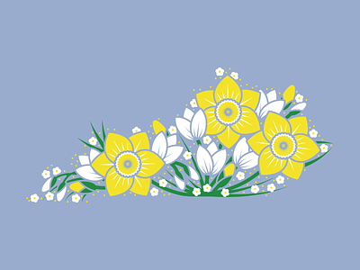 Spring Floral Kentucky daffodil flowers illustration kentucky spring tee vector