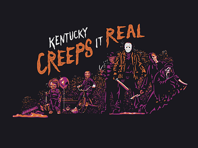 Kentucky Creeps it Real design halloween horror illustration kentucky scary spooky