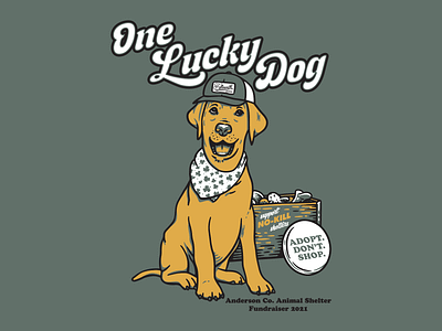 One Lucky Dog animal shelter animals dog dog illustration dogs fundraiser illustration kentucky puppy