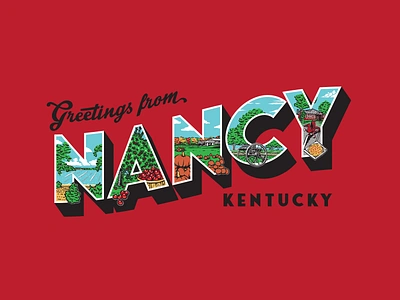 Nancy, Kentucky design illustration kentucky lettering retro