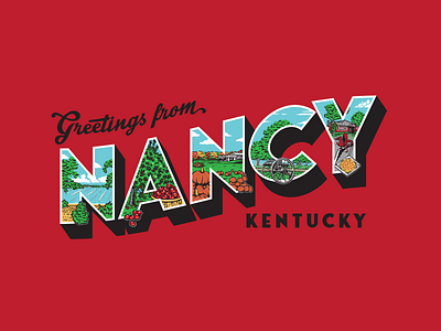Nancy, Kentucky design illustration kentucky lettering retro