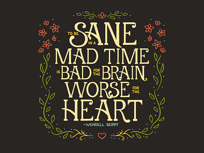 Mad Times design illustration lettering quote quote art
