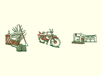 Tequila! agave bike design illustration petroliana plants retro sinclair tequila vector vintage inspired