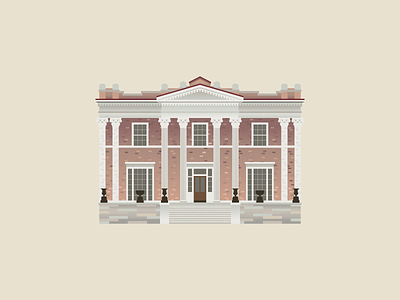 Ward Hall architecture home house illustration kentucky vector