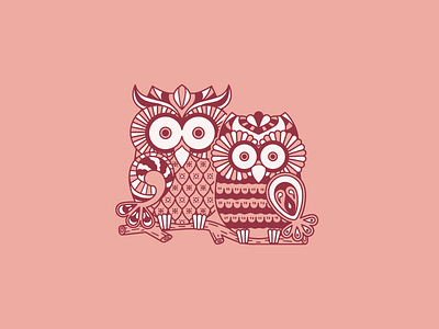 Retro Owls 70s birds design illustration owls retro vector