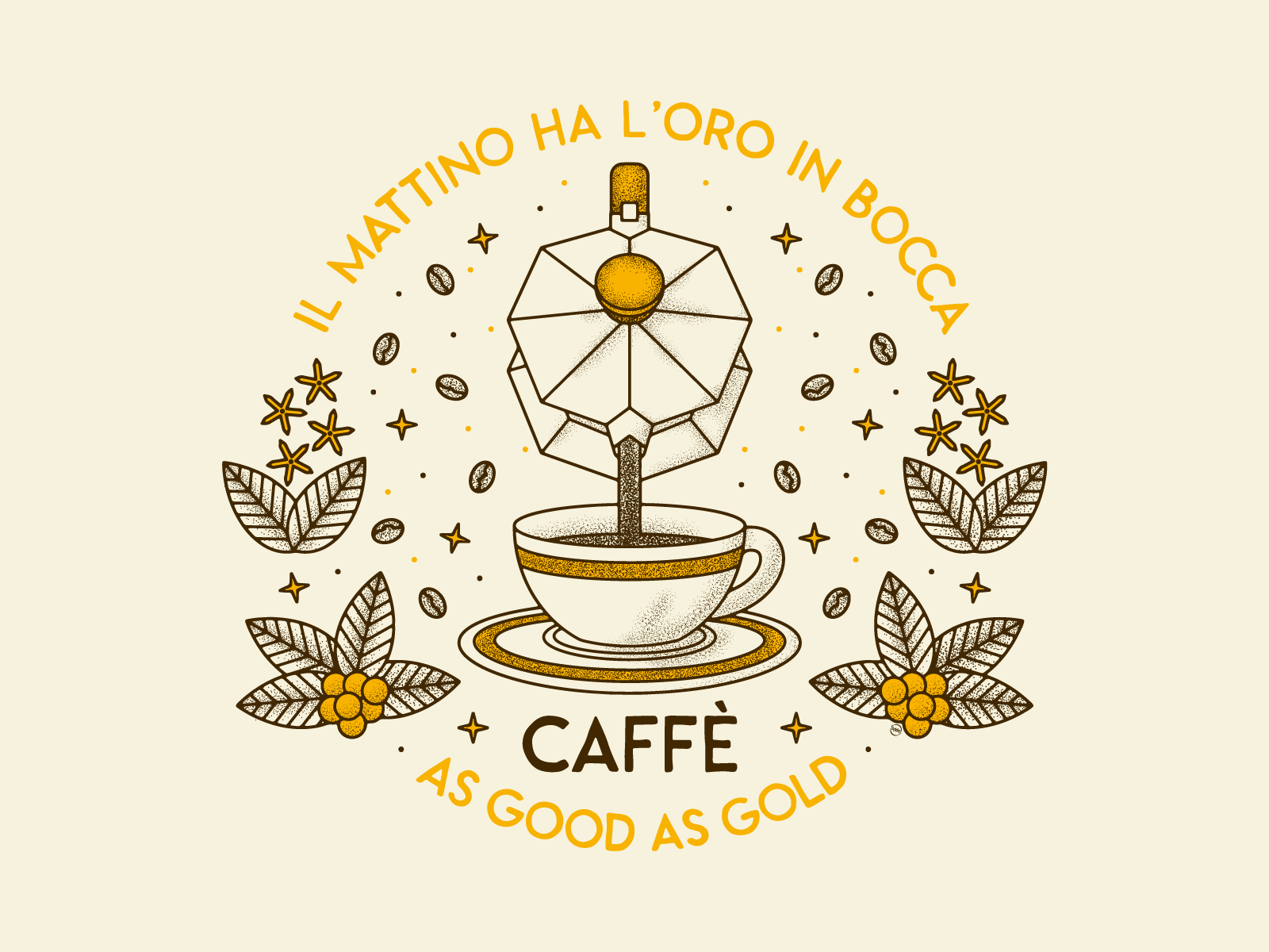 Coffee As Good As Gold by Rachael Sinclair on Dribbble