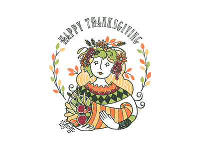 Happy Thanksgiving 2022 autumn design fall harvest illustration retro thanksgiving