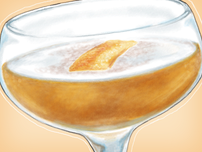 Brown Derby bourbon cocktails digital painting kentucky painting watercolor whiskey