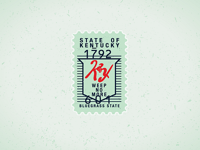 Kentucky Green Stamp green kentucky stamp vector vintage