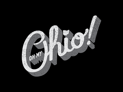Oh My Ohio lettering ohio script vector