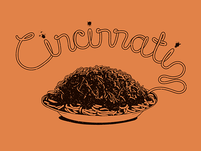Cincinnati 3-Way Chili chili cincinnati food lettering ohio t shirt vector