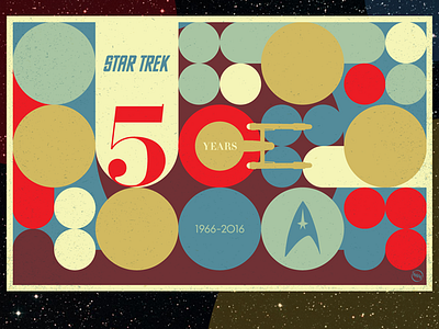 Star Trek 50th Anniversary 60s color enterprise mod retro space star trek tv