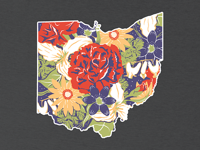 Ohio Floral floral flowers illustration ohio pattern vector