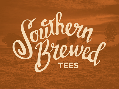 Southern Brewed Tees branding lettering logo vector