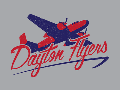 Dayton Flyers airplane college dayton lettering mascot ohio script sports vector