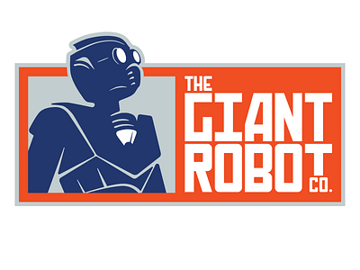 The Giant Robot co. branding logo robot type vector