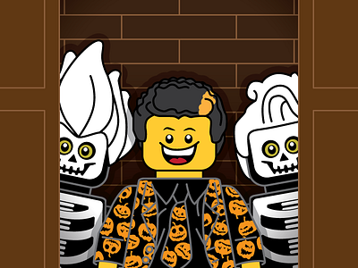 David S. Pumpkins Lego halloween lego vector