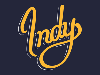 Indy Script indiana indianapolis indy lettering script vector