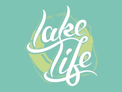 Lake Life beach boating design lake lettering tees vector