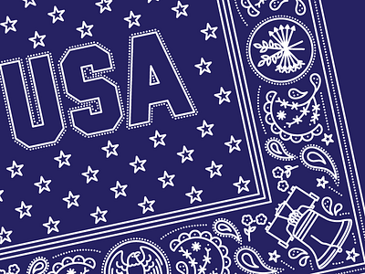 Bandanna: USA america bandana bandanna illustration lineart usa vector