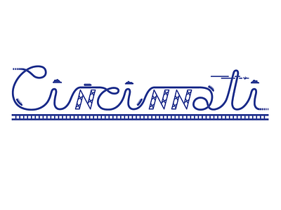 Cincinnati Rollercoaster cincinnati illustration ohio rollercoaster vector