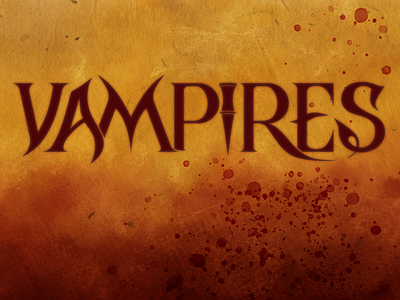 Vampires Type font hand lettering horror text type vampires