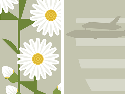 Flowers & Shuttles: Daisy flat floral flowers illustration nasa shuttle vector