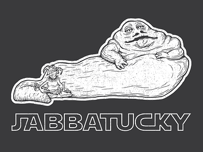 Jabbatucky illustration jabba jabba the hutt kentucky star wars vector