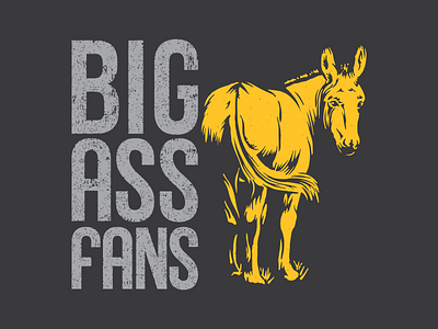 Big Ass Fans Tee big ass fans donkey illustration kentucky t shirt vector