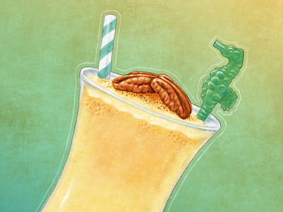 High Seas Drifter cocktails digital painting drinks illustration liqueur tiki watercolor