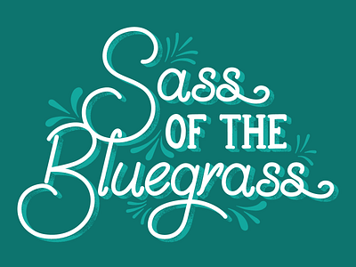 Sass of the Bluegrass design kentucky lettering vector