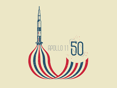 Apollo 11 at 50: Option 4 1969 apollo apollo 11 illustration moon landing nasa saturn v space